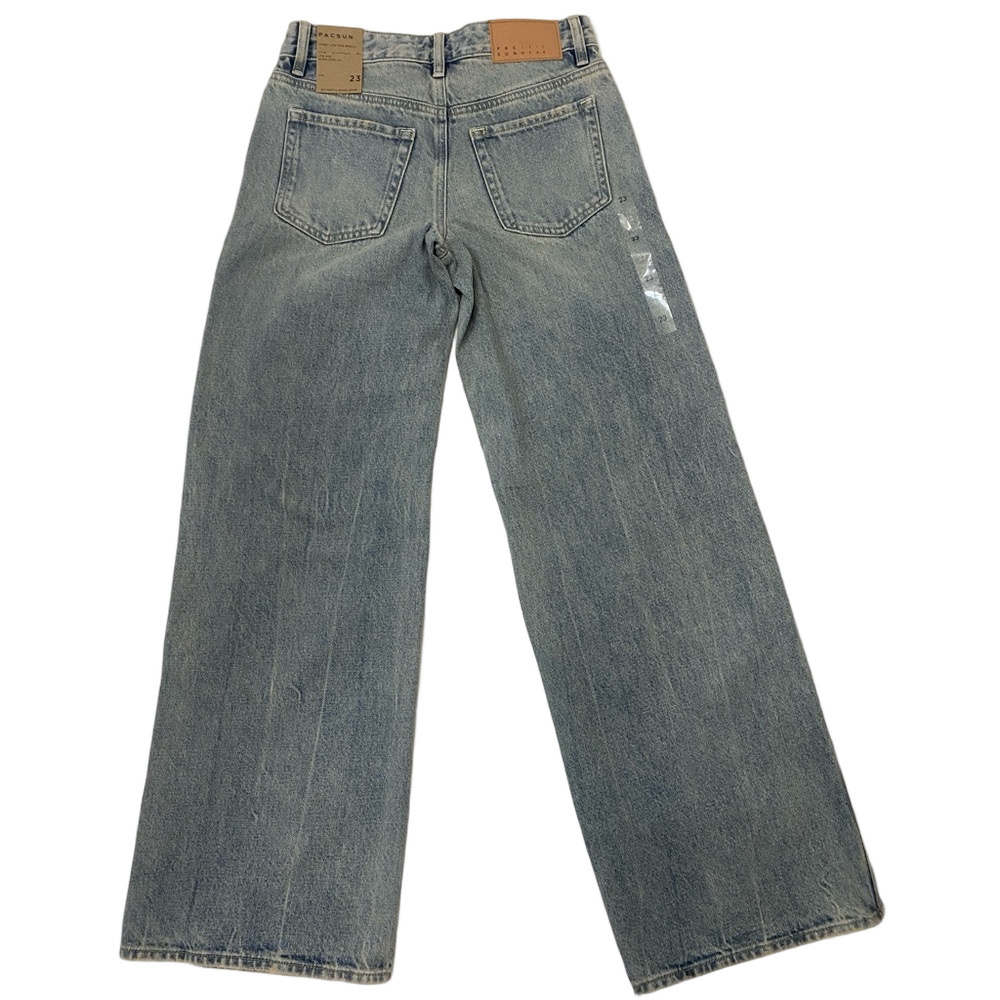 NWT PacSun Washed Blue Denim Jeans with Branded Button, Size 23​